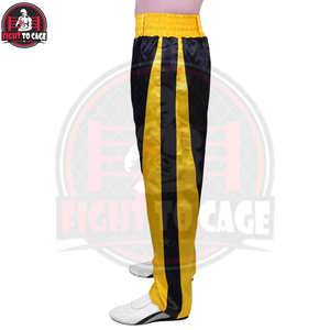 Mejor Proveedor Pantalones de Kick Boxing Ecológicos Fáciles de Usar en Color Negro y Amarillo, Venta Caliente, Servicio OEM ODM, Precio Competitivo - Product Image 3