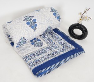 Handmade Printed Jaipur <b>Quilt</b> Lightweight Hand Block Printed 100% Cotton Beautiful Design Easy Clean <b>Winter</b> Luxury Hotel Bedding - Product Image 3