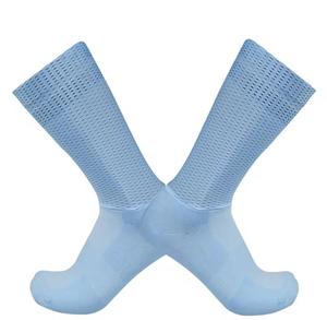 Chaussettes de compression respirantes en tricot pour hommes, style sport d'été, antidérapantes, couleur unie, taille standard - Product Image 1