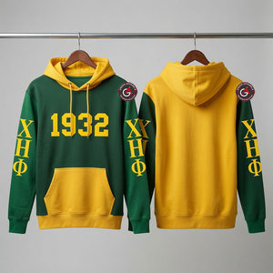 Chi Eta Phi Sororité Et Fraternité Nouveaux Hommes Élégants Conception Unie Personnalisée En Gros Pull À Capuche OEM 100% coton Hommes À Capuche - Product Image 5
