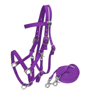 Juego de Brida para Caballo de Nailon Deportivo con Riendas, Hebillas Ajustables y Herrajes Metálicos Resistentes para Entrenamiento en Establos, Manejo y Uso Diario - Product Image 4