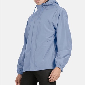 Wholesale Men Winter Windbreaker <b>Jacket</b> Lightweight Hooded Rainproof Silk/Cotton Outdoor Softshell Casual Zipper Closure - Product Image 6