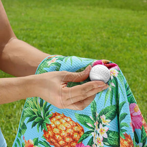 ผ้าขนหนูวาฟเฟิลสำหรับกอล์ฟคุณภาพสูง สำหรับขจัดคราบหญ้าฝังแน่นและโคลนออกจากอุปกรณ์ - Product Image 3