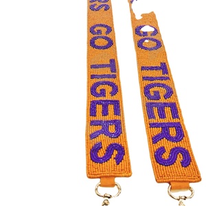 Sangle de sac à main en perles Go Tiger Sangles de sac en perles de rocaille en or blanc personnalisées pour sacs - Product Image 1