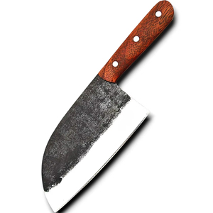 Cuchillo de Chef Serbio Forjado a Mano de Espiga Completa para Trabajo Pesado con Mango Ergonómico de Madera de Palisandro y Funda de Cuero, Compatible con OEM/ODM, Venta al por Mayor - Product Image 1