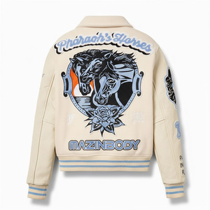 Veste universitaire Elite Heritage, corps en laine de qualité supérieure, manches en cuir véritable, broderie chenille, collection streetwear universitaire - Product Image 2