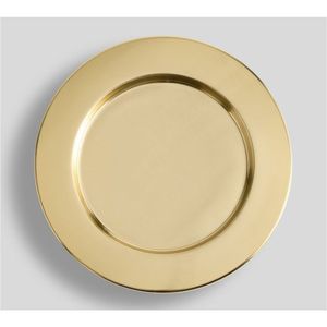 Assiettes de Présentation Luxe Dorées en Métal Brossé – Assiettes Décoratives en Acier Inoxydable pour Mariages, Événements et Fêtes – Vente en Gros - Product Image 1