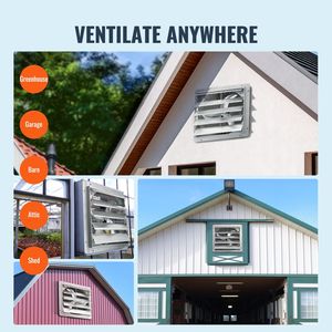 Ventilatore da Soffitta a Parete in Alluminio ad Alta Velocità 24 Shutter 3320 CFM con Motore AC per Ventilazione e Raffreddamento di Serre - Product Image 5