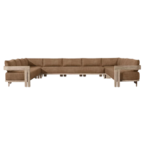 Modern Outdoor Furniture Sectional <b>Sofa</b> Upholstered Cushions Durable Frame and Thick Cushion Teak Wood Modular Lounge Chair - Product Image 3