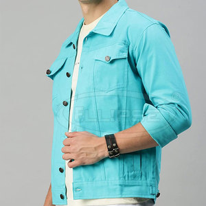 Veste en jean pour homme sur mesure, la plus vendue, avec fermeture boutonnée, imperméable, respirante, 100 % coton, service OEM, dernier design, hiver - Product Image 5