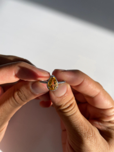 Natural Pear-Cut Citrine <b>Ring</b> in 925 Sterling <b>Silver</b> Handcrafted Twisted Rope Band Teardrop Gemstone <b>Statement</b> Jewelry - Product Image 6