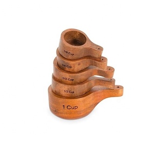 Cuchara de madera hecha a mano con mango redondo, perfecta para cocinar, servir, decoración de cocina, diseño único duradero Natural - Product Image 2