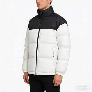 Chaqueta de Invierno Acolchada para Hombre con Logotipo Personalizado, Chaqueta de Invierno Unisex Cálida y Gruesa con Cuello Alto y Cierre de Cremallera, Resistente al Viento - Product Image 3
