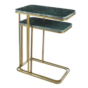 Modern <b>Marble</b> <b>Nesting</b> Side <b>Table</b> for Dining Tea Living Room Western Metal Logo Iron Built Directly Manufacturer for Hospitals - Product Image 5