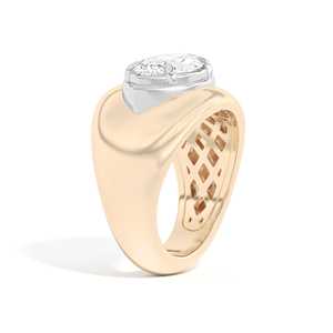 2 Carat 14K 18K Gold Statement Wedding <b>Rings</b> Marquise Cut Lab Grown Diamond Prong Set Wide Bridal Bands Gift For Women Wholesale - Product Image 4
