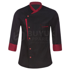 Chaqueta de Chef, Poliéster/Algodón, Cierre de Botones, Resistente al Calor, Ligera, Transpirable, Profesional, para Cocina, Restaurante, Bar - Product Image 2