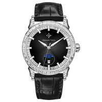 Montres pour hommes Alexander Ferros 9081S-01 automatiques, sportives, résistantes à l'eau, avec boucle en acier inoxydable, saphir, 40 mm, cuir
