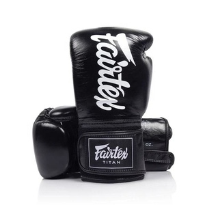 ถุงมือชกมวย Fairtex รุ่นใหม่ หนังแท้สั่งทำพิเศษ สายรัดแบบปรับได้ OEM บุโฟมปรับระดับได้ รองรับแรงกระแทกสูง - Product Image 5
