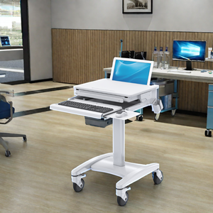 Chariot médical moderne antivol pour hôpital Chariot pour ordinateur portable en aluminium à hauteur réglable Conception de poste de travail pour cliniques - Product Image 6