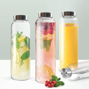 Botellas de Agua de Vidrio Borosilicato Personalizadas, para Bebidas y Jugos, con Tapa de Bambú, Diseño Divertido y Personalizado con Dibujos Animados - Product Image 1