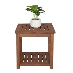 Tavolino Laterale in Legno Carbonizzato e Vetro 18170746, Design Moderno e Minimalista per Soggiorno e Ufficio - Product Image 3