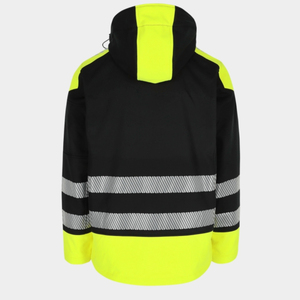 High Visibility <b>Waterproof</b> Softshell Unisex <b>Work</b> Jacket Reflective Safety Thermal Recycled Polyester Outerwear OEM Manufacturer - Product Image 3