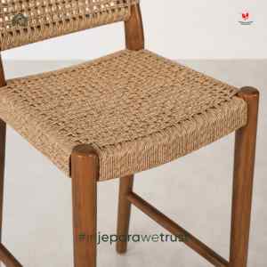 Wholesale Solid Teak <b>Wood</b> Handmade Custom Size Luxury Minimalist Strong Counter Height Bar <b>Stool</b> for Hotel Dining Outdoor Use - Product Image 2