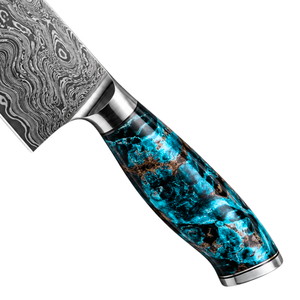Couteau de Chef de Luxe en Acier Damas avec Manche en Bois – Couverts de Cuisine Haut de Gamme – Fournisseur Grossiste Exportateur - Product Image 3