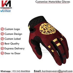 Guantes Unisex para Motocross y MTB, Dedos Completos, Palma con Absorción de Impactos, Agarre Antideslizante, Tela Transpirable, Correa Ajustable para la Muñeca - Product Image 3