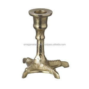 Bougeoir en métal de pied de canard doré antique décoration de la maison de vente chaude pour les mariages de noël pièce maîtresse bougeoirs bougie - Product Image 5