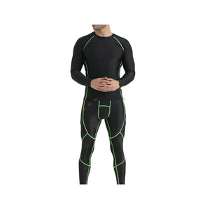 Customized Sublimated Solid Men's Long Sleeve <b>Compression</b> MMA Tights Breathable Fighting Wear Rash Guard Matching Set <b>Spring</b> - Product Image 1