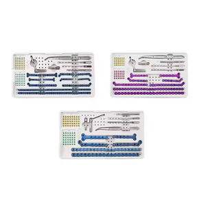 Plaques orthopédiques vétérinaires en acier inoxydable DENTAVEX DC-PK-0055, jeu de vis canulées de 6,5 mm, certifié CE ISO13485 Classe I, manuel inclus - Product Image 1
