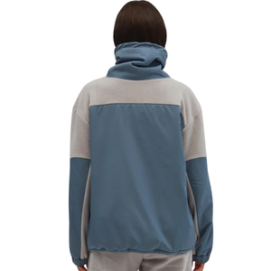 <b>Women</b> Color Block <b>Fleece</b> Tracksuit Set High Neck Pullover Sweatshirt <b>Jogger</b> Trousers Casual Winter Two Piece Lounge Outfit - Product Image 4
