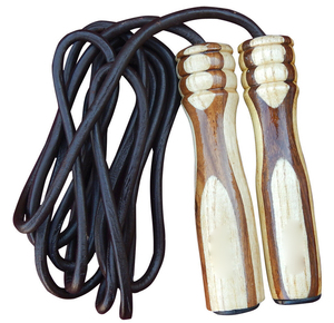 Corde à sauter de boxe haute vitesse sur mesure avec poignée en bois, logo en relief, outil de fitness sportif en PVC pour l'entraînement à domicile - Product Image 6