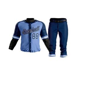 Traje de club de sublimación Uniforme de béisbol de manga larga de alta calidad para hombres Conjuntos de uniformes de béisbol transpirables Cómodo Color sólido - Product Image 1