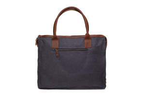 Vintage Style Genuine Leather Briefcase <b>Bag</b> Leather Messenger Shoulder Briefcase Multi Pocket Office Work & Travel Briefcase - Product Image 3