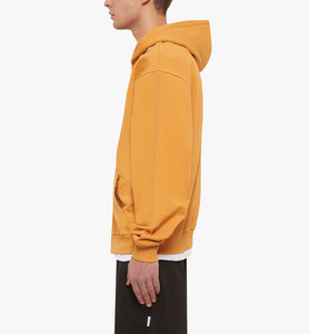 Sudadera con Capucha de Forro Polar Amarillo Mostaza para Hombre, de Alta Calidad, con Cierre de Cremallera, 100% Algodón, Ecológica, Estilo Urbano, Informal para Invierno - Product Image 3