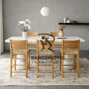 Modern Solid Teak Wood <b>Bar</b> <b>Table</b> and Chair Set with Eco-Friendly Design for Home <b>Bar</b> - Product Image 3