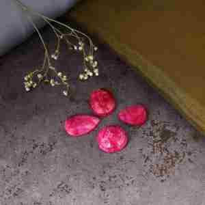 Piedras Preciosas Sueltas de Rubí Rojo Teñido, Corte Personalizado, para Joyería, Venta al Por Mayor - Product Image 3