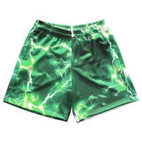 Shorts de basketball personnalisés pour hommes en satin, sublimation, couleur unie, séchage rapide, entrejambe de 5 pouces, double couche, streetwear décontracté