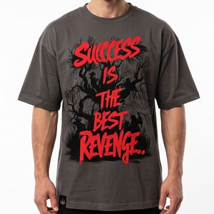 MAWRA T-shirt noir à manches courtes pour homme, col rond, coupe décontractée, respirant, avec logo imprimé au dos - Product Image 1