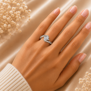 Anillo de Diamante Cultivado en Laboratorio con Corte Princesa, Plata 925, Anillos de Oro de 9kt, 14kt, 18kt para Joyería Femenina, Anillos de Compromiso - Product Image 2