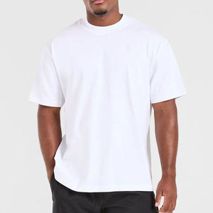 T-shirt Boxy Homme Personnalisé en Coton 100% 300 GSM Coupe Ample Lourd Streetwear avec Logo Imprimé Numérique Hip Hop - Product Image 3