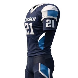 ชุดยูนิฟอร์มอเมริกันฟุตบอลแบบสั่งทำ แขนสั้น น้ำหนักเบา ระบายอากาศได้ดี ไซส์ใหญ่ คุณภาพสูง สไตล์ใหม่ สีพื้น 100% ด้านหน้า - Product Image 3