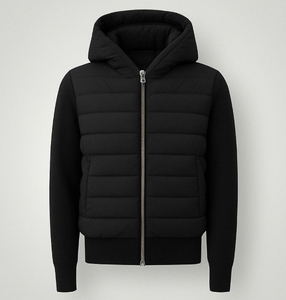 Veste matelassée personnalisée pour homme, logo imprimé sur le devant, coupe-vent, écologique, streetwear, manteau décontracté - Product Image 3