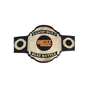 เข็มขัดแชมป์ Camp Out Beat Battle แบบปรับแต่งได้ พร้อมตราสัญลักษณ์ Blexx รางวัลคุณภาพสูงสำหรับดนตรีและการต่อสู้ - Product Image 1