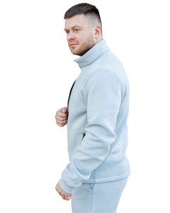 ชุดวอร์มลำลองผู้ชายผ้าฝ้ายฟลีซ เสื้อฮู้ดและกางเกงจ็อกเกอร์ ซิปเต็มตัว ออกแบบชุดกีฬาได้ตามต้องการ - Product Image 4