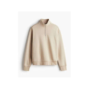 Sudadera unisex de peso pesado con media cremallera, corte holgado, cuello alto, cremallera metálica, dobladillo acanalado, de algodón de rizo, personalizada OEM al por mayor - Product Image 5