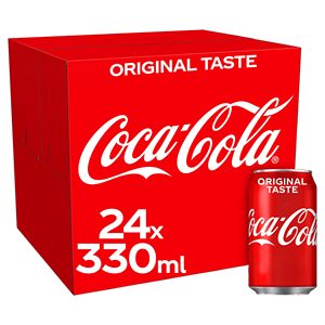 Coca Cola Original Taste Multipack 24 Cans 330ml (2x12 Pack) <b>Soft</b> <b>Drink</b> Refreshing Cola Beverage Wholesale Distributor Supply 24 - Product Image 1