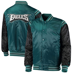 Men's Green Black Varsity Jacket Stand Collar <b>Covered</b> <b>Button</b> Closure Regular Fit Polyester Lining Breathable Winter Wear Knitted - Product Image 3